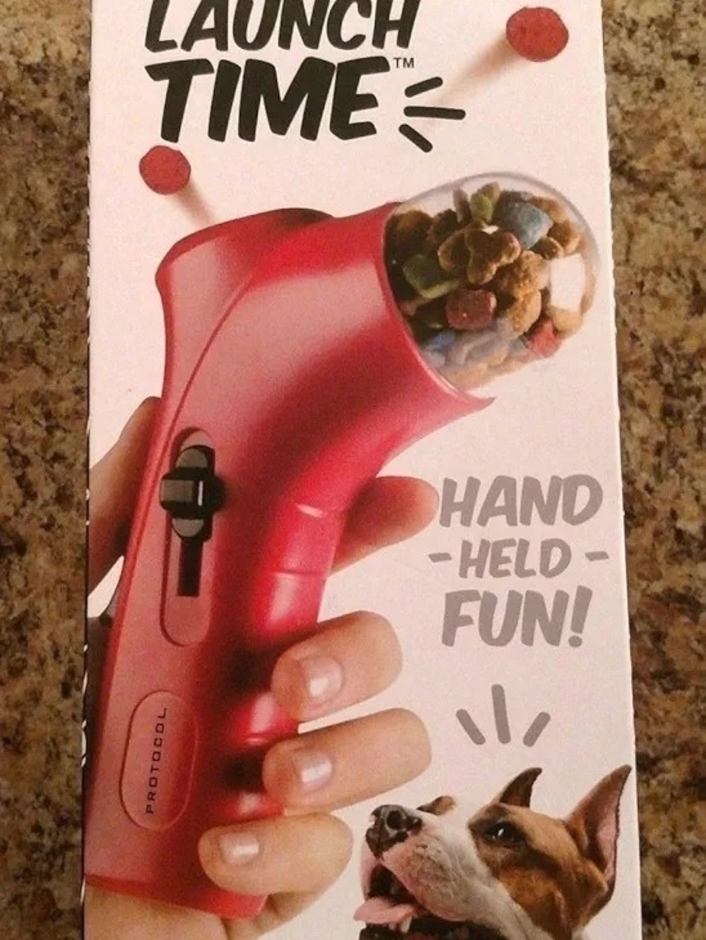 Launch Time Hand-Held Dog Toy - Red